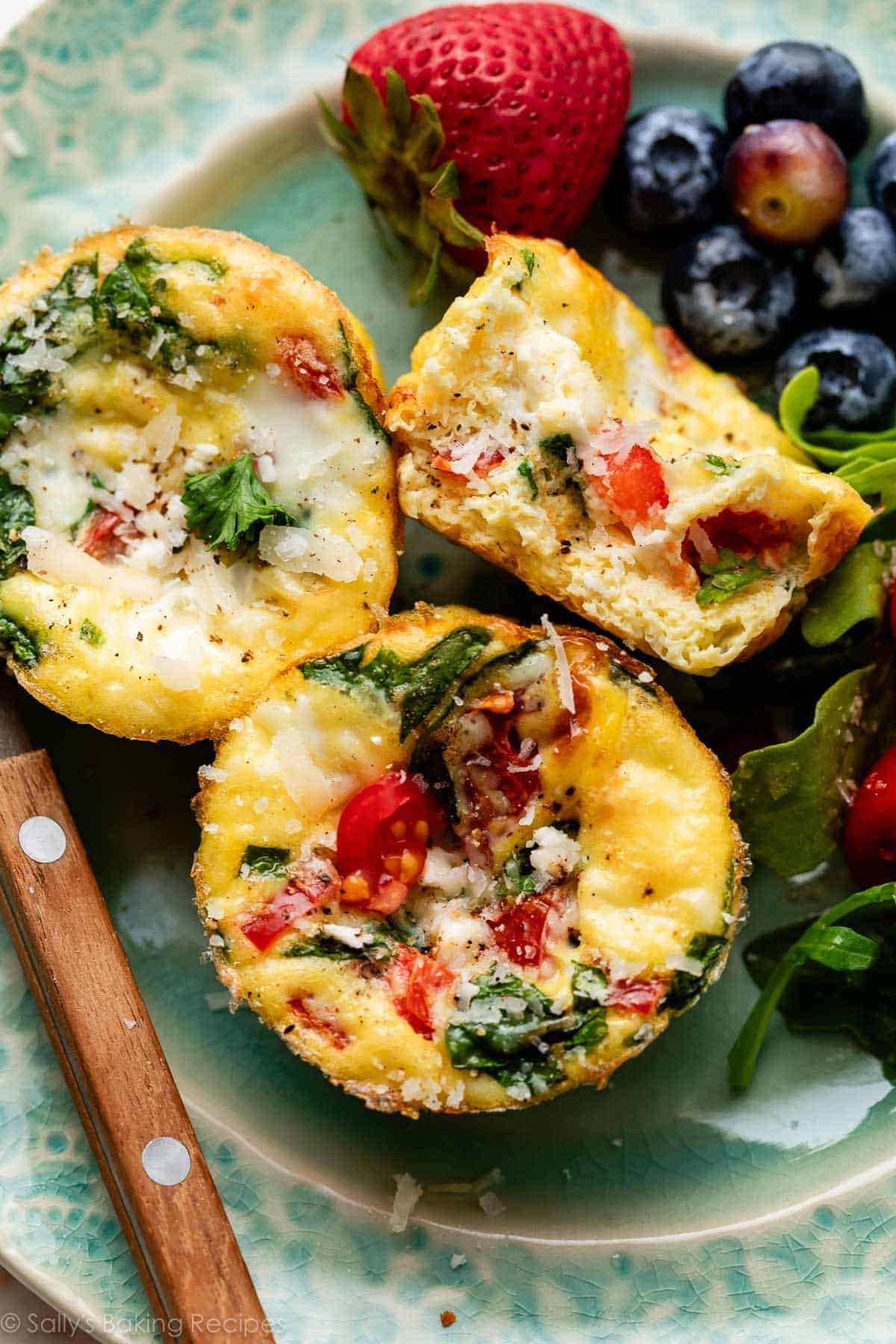 Egg muffins on a plate