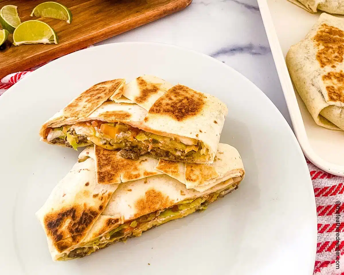 Tortillas stuffed with meat and cheese.